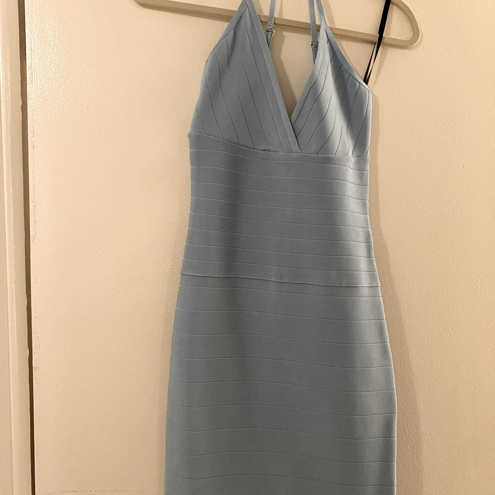 Baby blue Bebe formal dress NWT size small